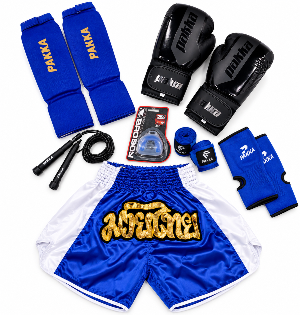 Pack Muay Thaï Complet – Gants, Protège-Tibias, Short & Accessoires