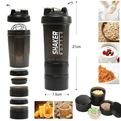Shaker Gym Pro 700ML – متعدد الطبقات للحليب والبروتين والمكملات