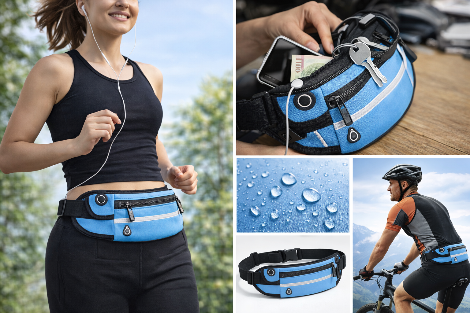 حقيبة رياضية للخصر – خفيفة، آمنة ومناسبة للجري والرياضة