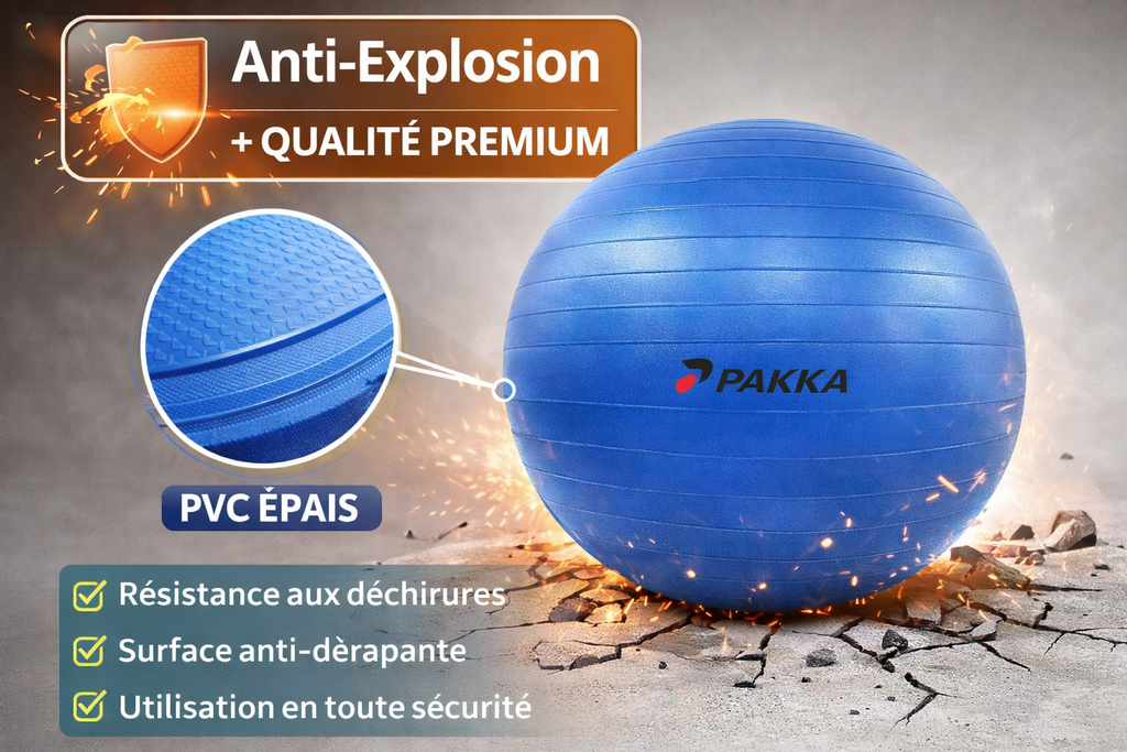 Ballon de Yoga & Fitness Anti-Explosion – PAKKA