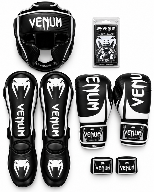 Pack Boxe Venum Complet – Gants, Protège-Tibias, Casque & Accessoires