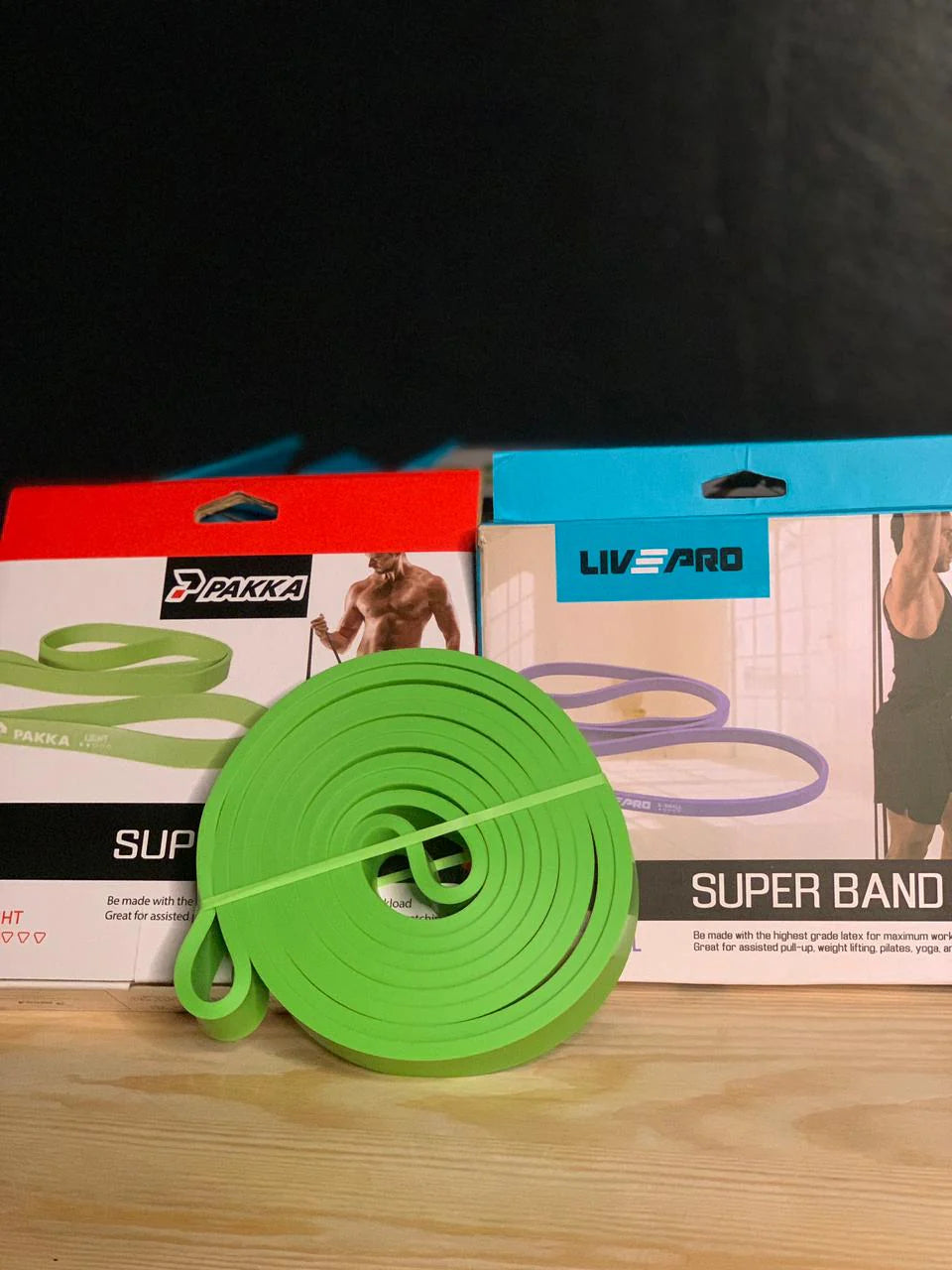 Pack Fitness Complet – 5 Mini Bands + Super Band Light (7–15 KG)