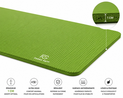 Tapis Fitness Premium 1CM – Ultra Soft & Antidérapant