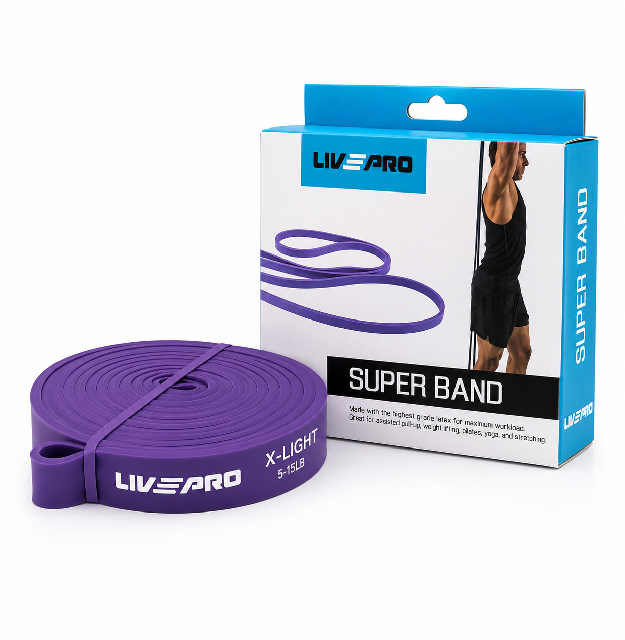 SUPER BANDS – Resistance Fitness Bands (X-Light to X-Heavy)