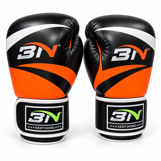 Gants Boxe 3N Fight noir et orange 12oz