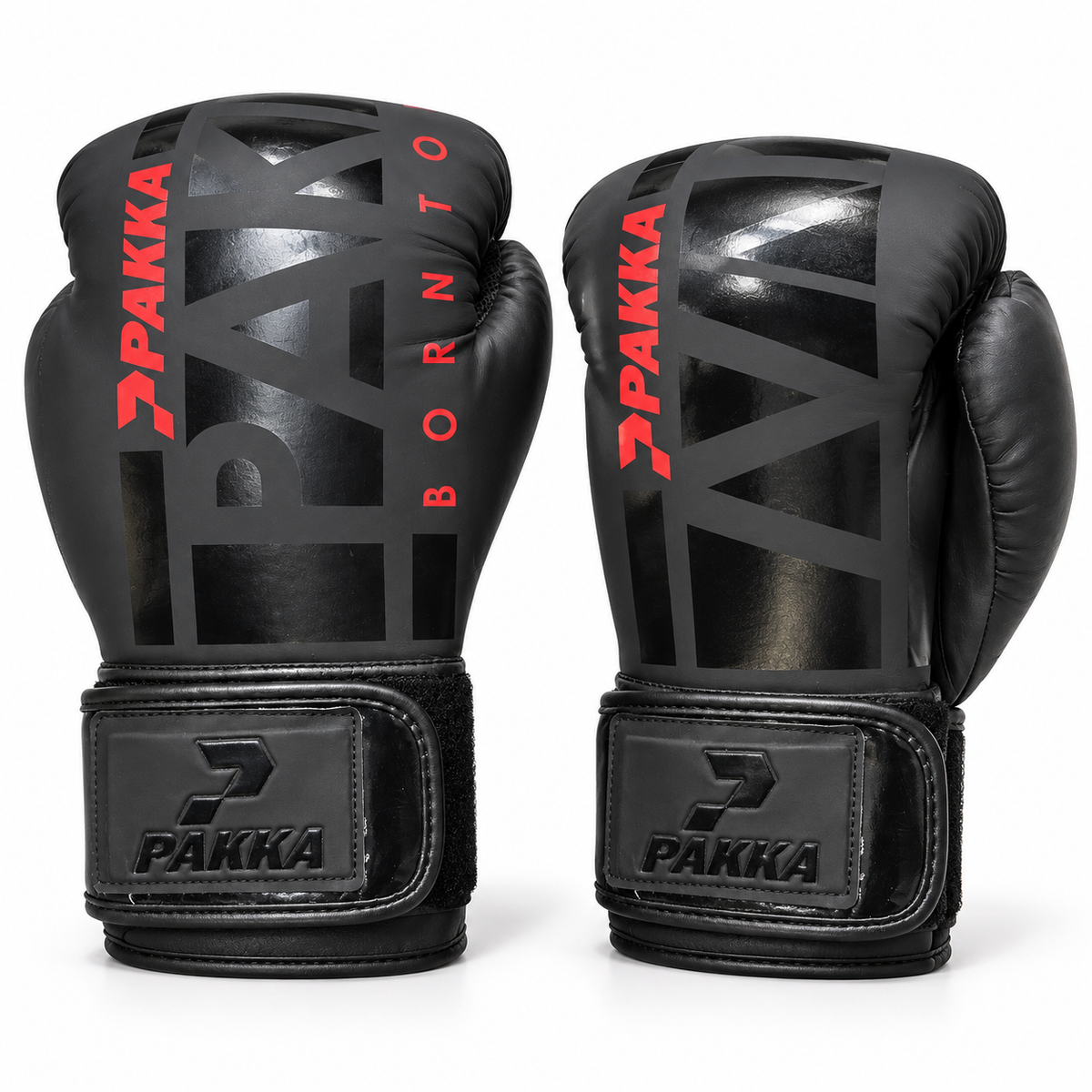 Gants Boxe PAKKA noirs et rouges